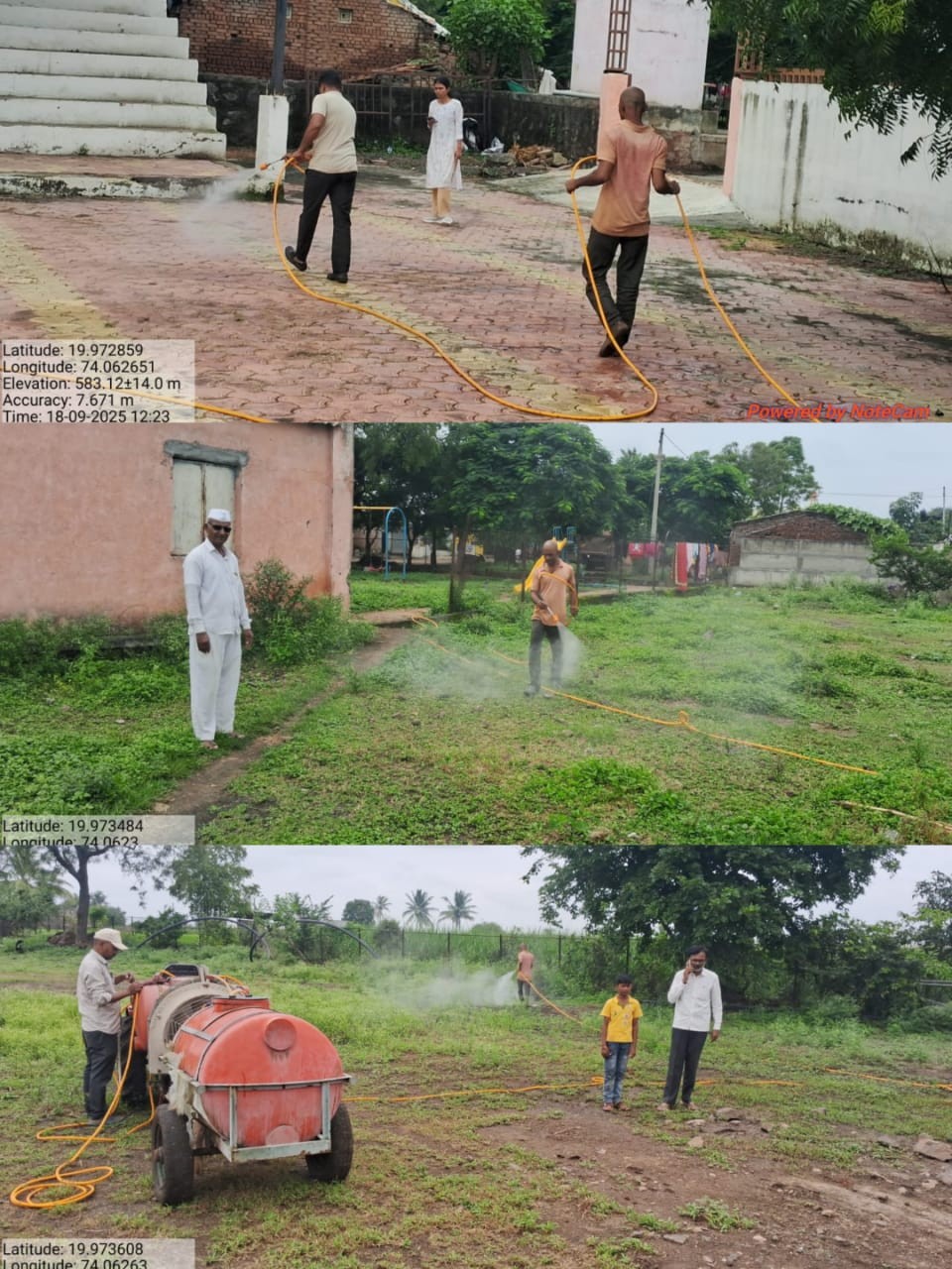 गाव अंतर्गत फवारणी व धुरळणी